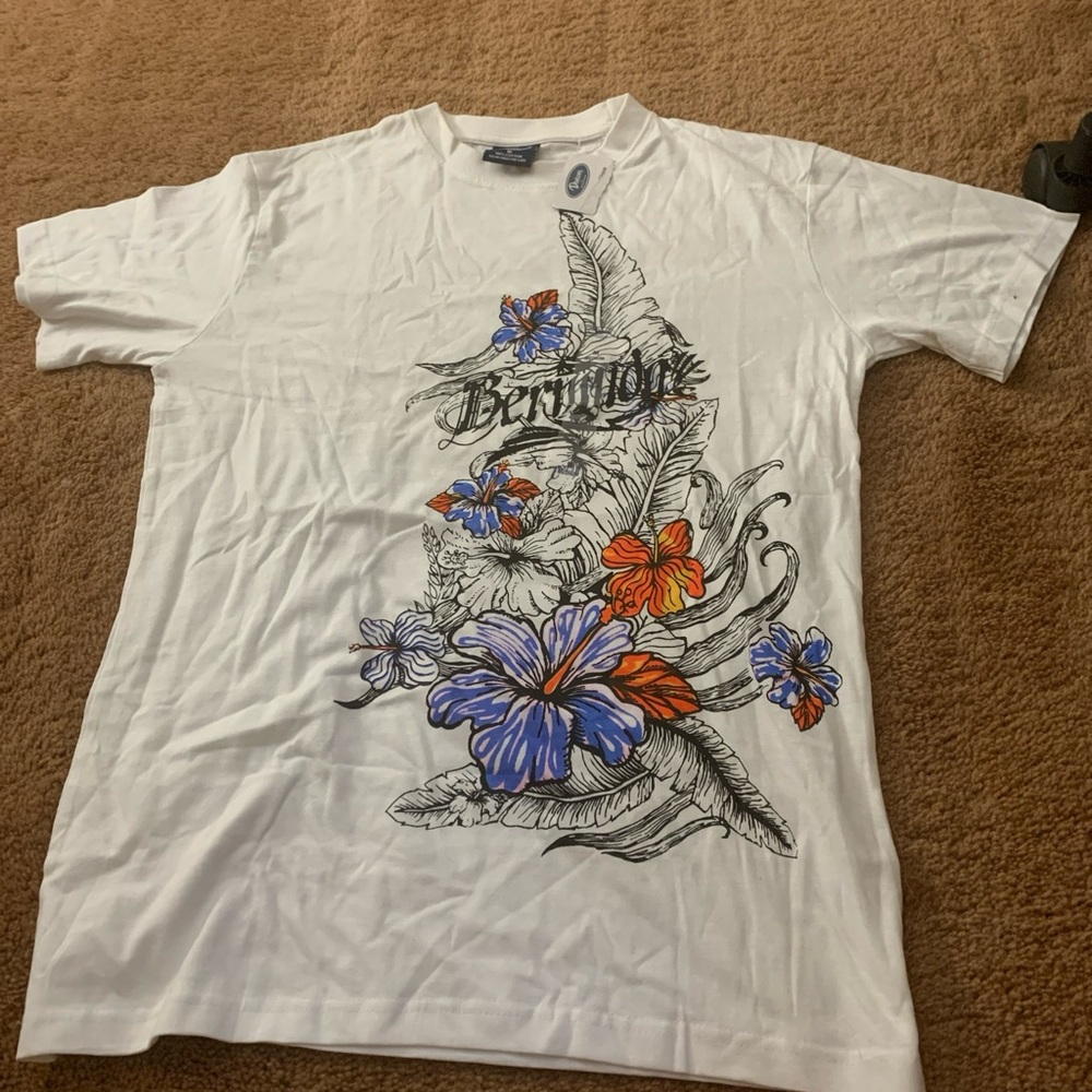 White Floral Graphic Tee